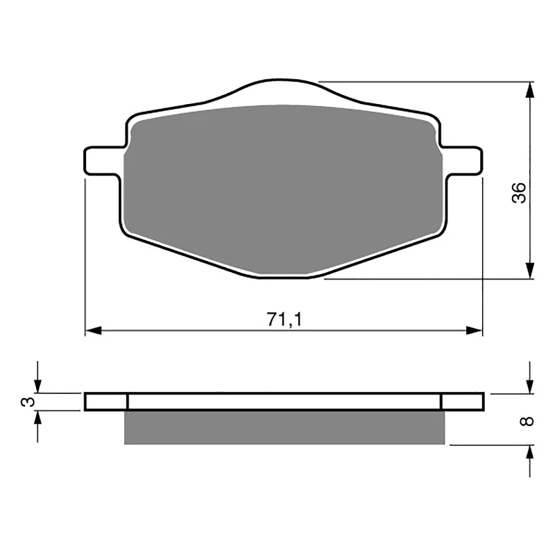 Weatherproof scarf-GOLDfren Brake Pads - K5 Off-Road Racing (PBPR31)