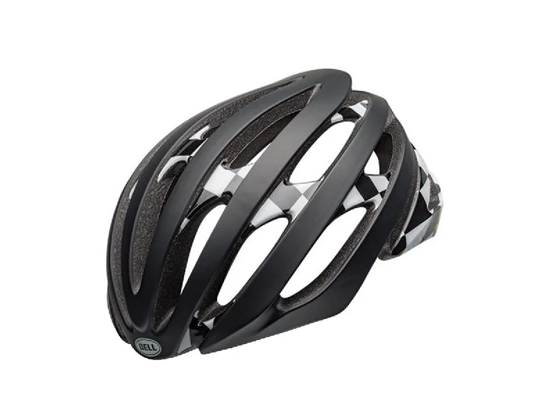 Wool MTB headband-Bell Stratus MIPS Road Helmet - Matt Gloss Black-White - 2020