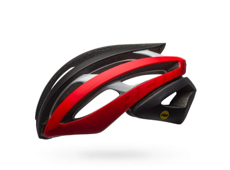 Foam-padded shoulder straps-Bell Z20 MIPS Road Helmet - Matt Red-White-Pacific