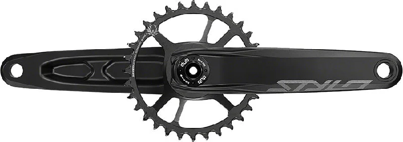 Thin bike gloves-Sram Truvativ Crank Stylo 6K Aluminum Eagle DUB 12s w Direct Mount 32t X-SYNC 2 Chainring Black (DUB Cups/Bearings Not Included)