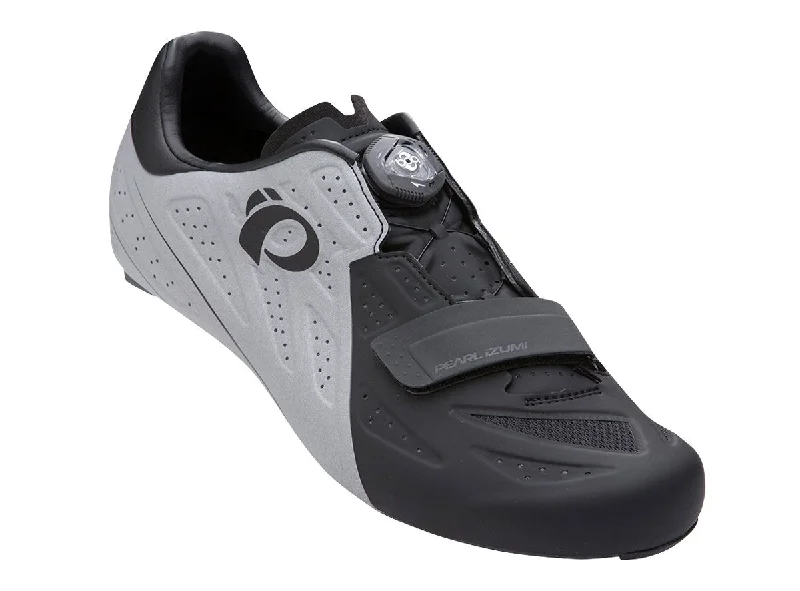 Neoprene bike shoe covers-Pearl Izumi Elite v5 Road Shoe - Black-Silver Reflective