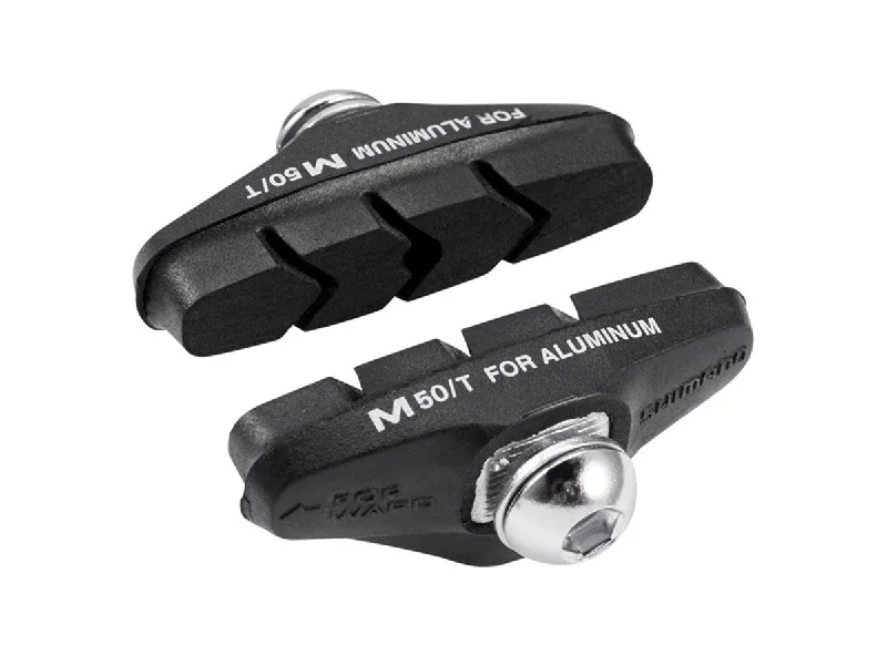 Weatherproof shoulder pads-Shimano Sora/105 M50T Road Brake Shoes - Black