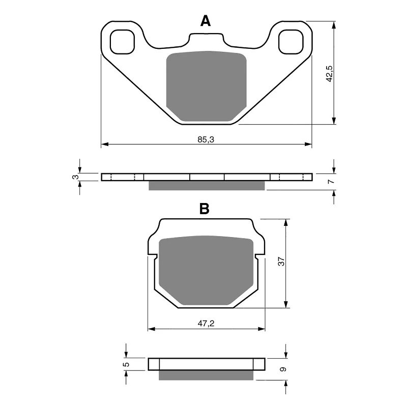 Rugged elbow guards-GOLDfren Brake Pads - K5 Off-Road Racing (PBPR22)