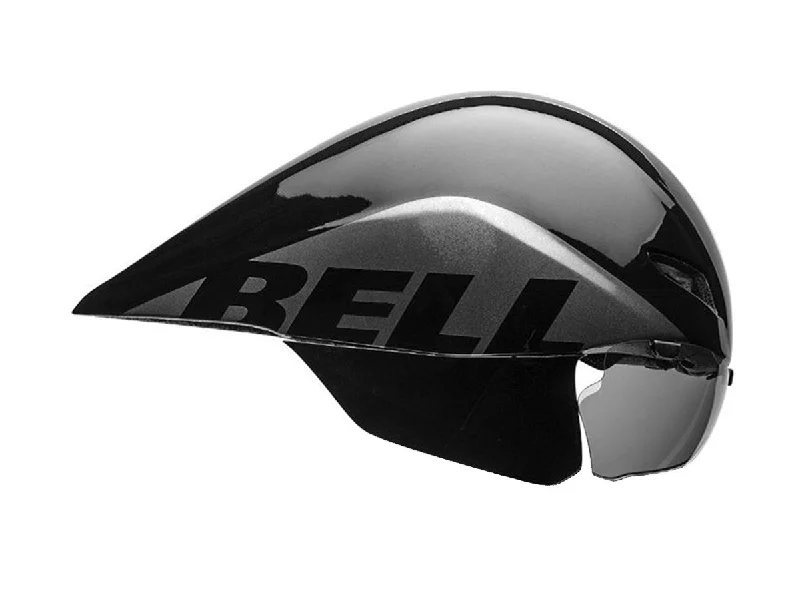 Cushioned road helmet-Bell Javelin Time Trial Helmet - Black-Gray