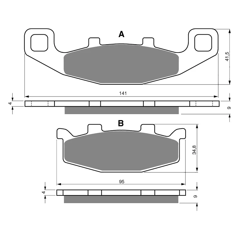 Weatherproof wrist guards-GOLDfren Brake Pads - S3 Sintered Sports (PBPH43)