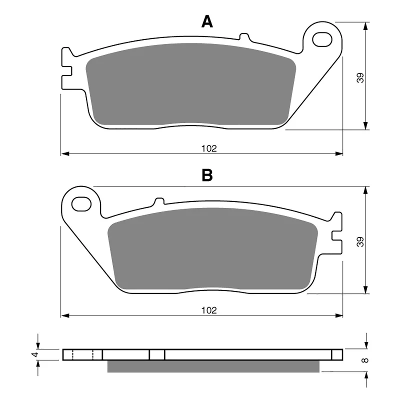 Thin shoulder pads-GOLDfren Brake Pads - S3 Sintered Sports (PBPH47)