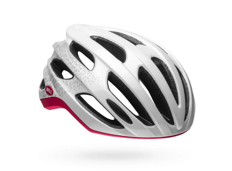 Fast-drying helmet liner-Bell Nala Joy Ride Road Helmet - Womens - Matt White-Cherry Dissolve