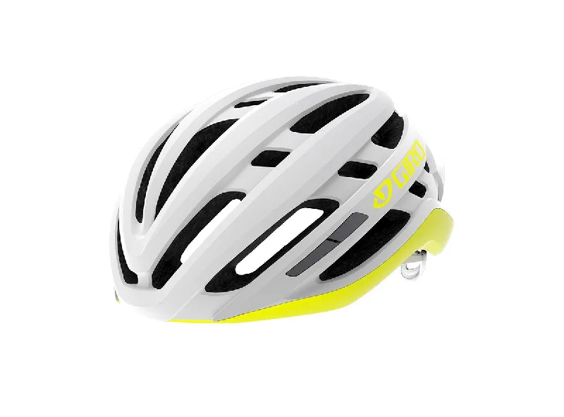 Storm-proof MTB shorts-Giro Agilis MIPS Road Helmet - Womens - Matt White-Citron - 2020