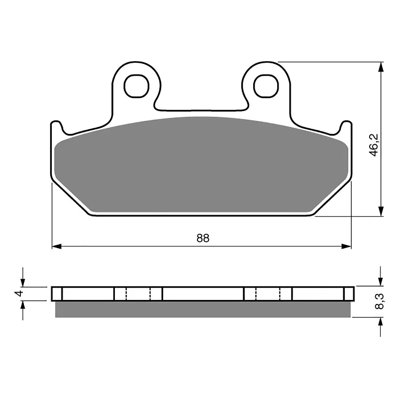 Reinforced shin pads-GOLDfren Brake Pads - S3 Sintered Sports (PBPH40)