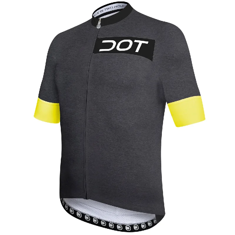 Fleece-lined cycling jacket-Maglia DotOut Crew - Grigio giallo