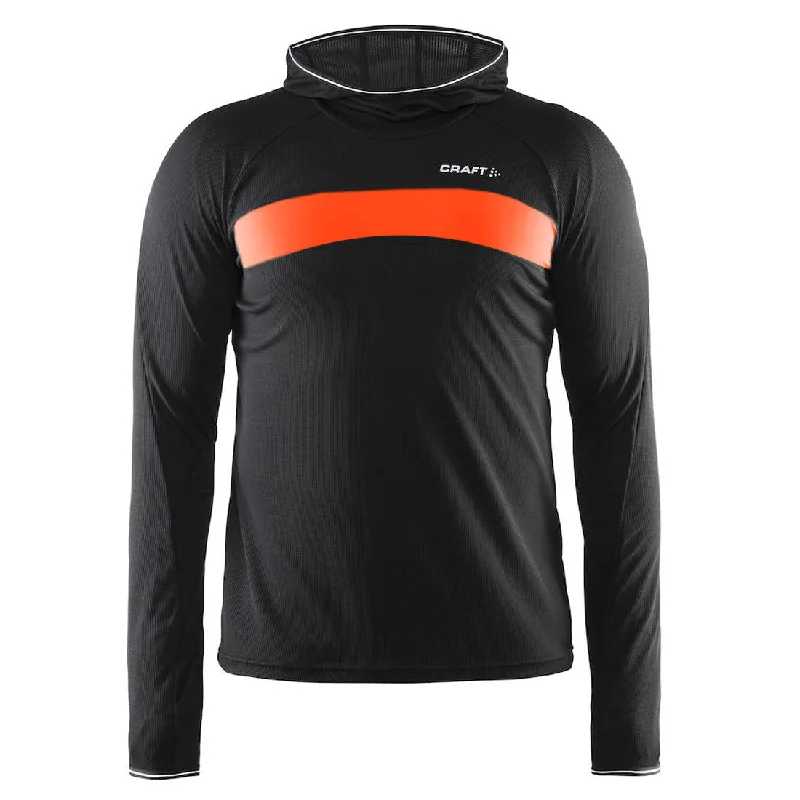 Fleece-lined cycling jacket-Maglia maniche lunghe Craft Escape - Nero arancio