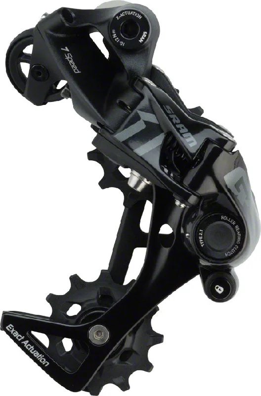 Full-coverage bike mask-SRAM GX DH 7-Speed Medium Cage Rear Derailleur, X-Actuation, Black