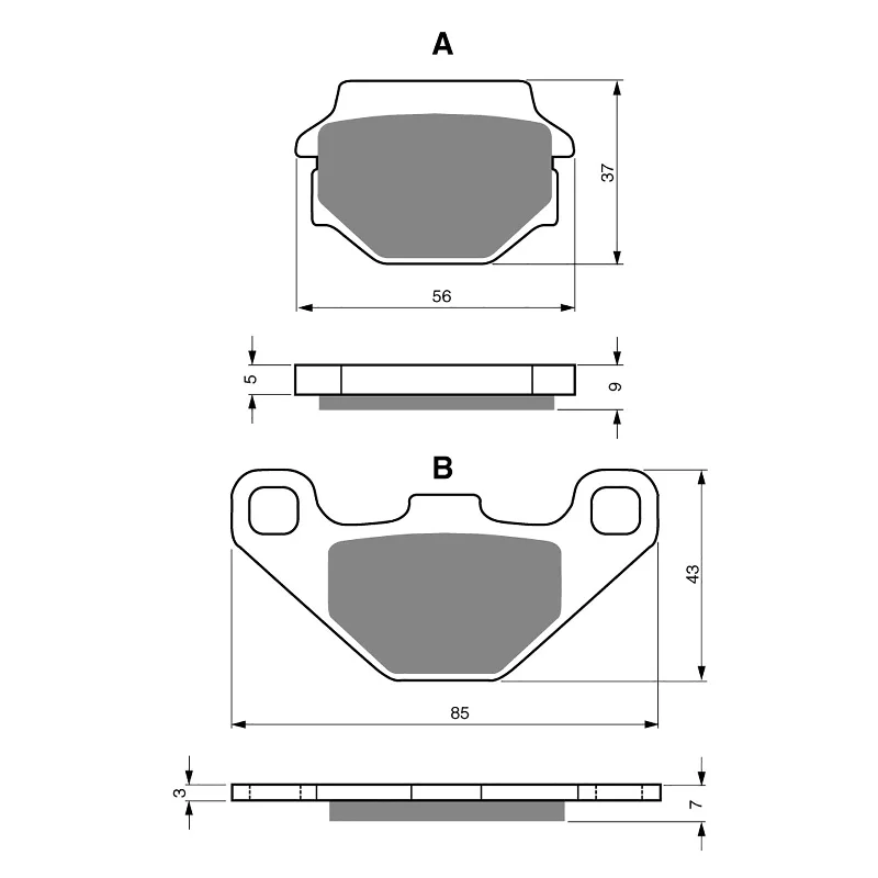 Neon pedal straps-GOLDfren Brake Pads - K5 Off-Road Racing (PBPR16)