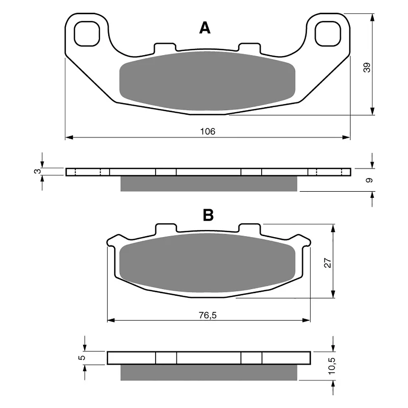 Weatherproof saddle cover-GOLDfren Brake Pads - S3 Sintered Sports (PBPH60)