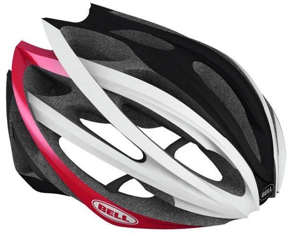 Fast-drying arm warmers-Bell Gage Road Helmet - White-Red-Black Split