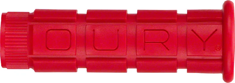 Neon wrist guards-Oury Mountain Grips: Red