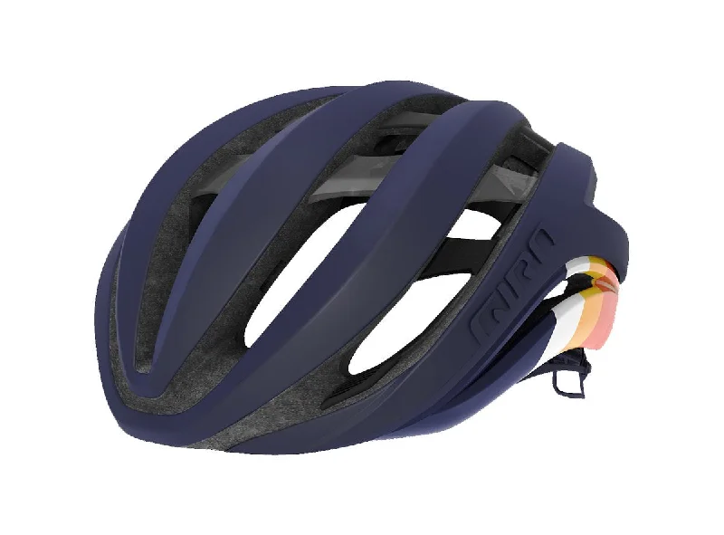 Foam wrist wraps-Giro Aether MIPS Road Helmet - Matt Midnight Bars - 2020