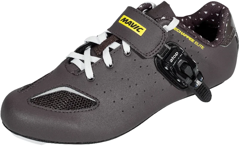 Contoured bike saddle-Mavic Echappée Elite Road Shoe - Womens - After Dark-White-Black