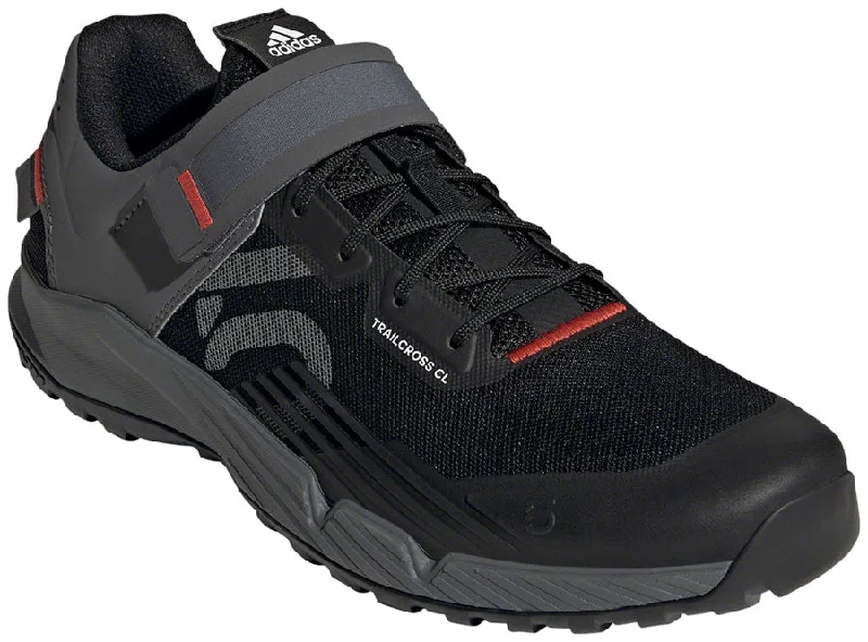 Foam knee sleeves-Five Ten Trailcross Clip-In Shoe Core Blk/Gry Three/ Red 10.5