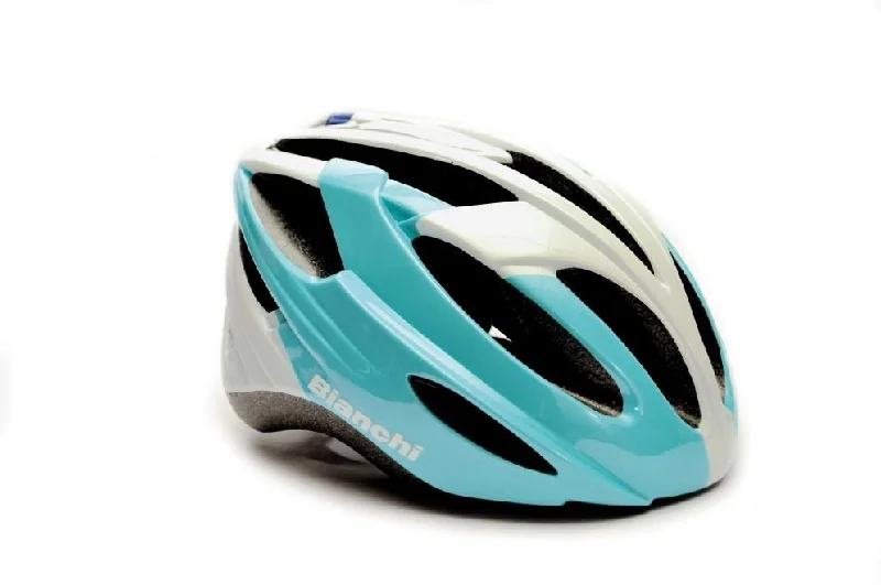 Rugged MTB gloves-Bianchi Neon Road Helmet by Lazer - White-Celeste