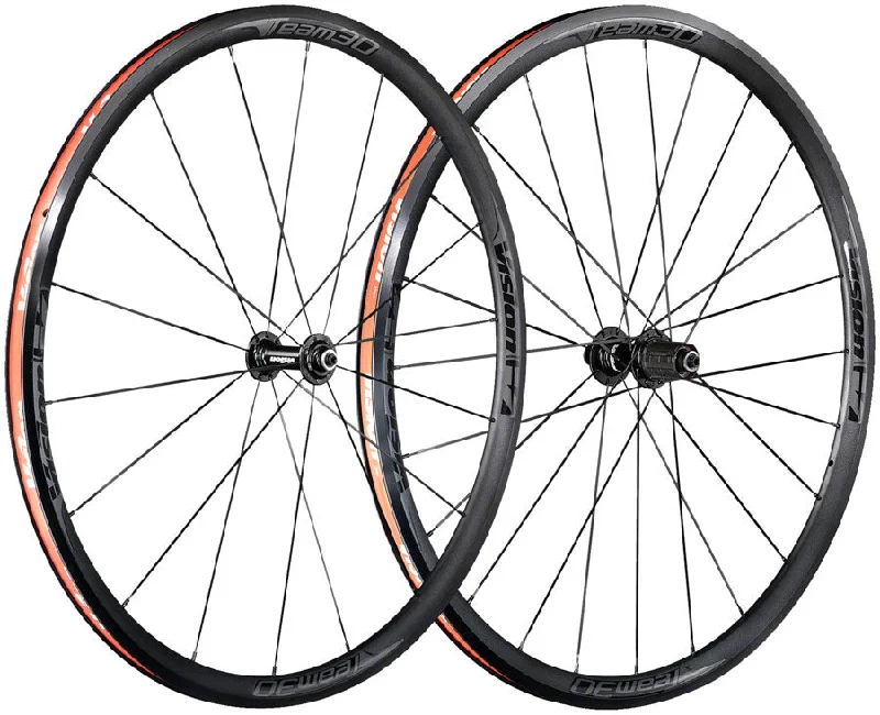 Storm-proof headband-Vision Team 30 Comp TL Wheelset - 700C QR x 100/130mm Rim Brake HG 11 Black