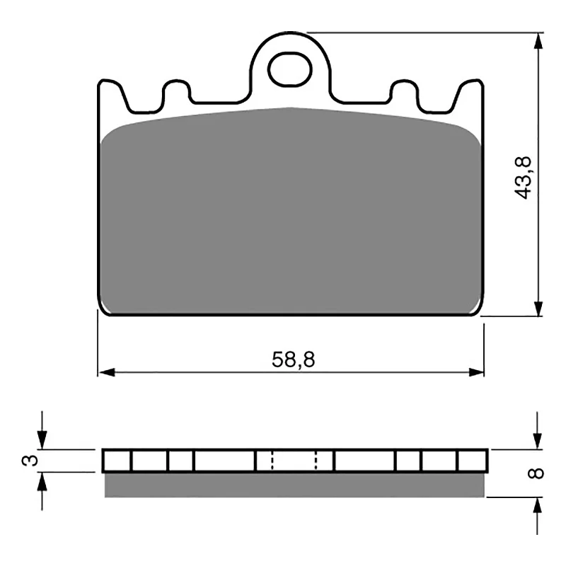 Thin cycling leg straps-GOLDfren Brake Pads - S3 Sintered Sports (PBPH101)