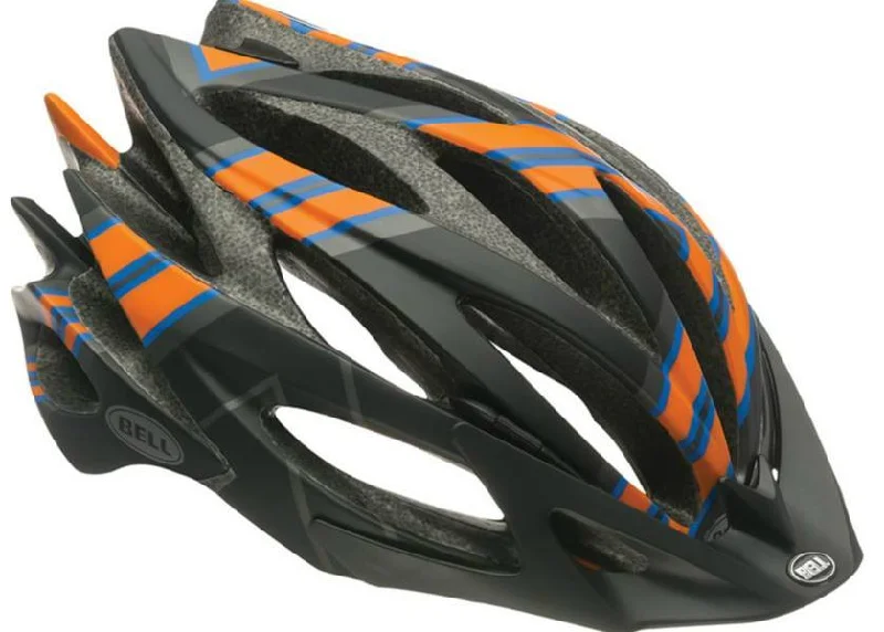 Storm-proof jersey-Bell Sweep Race Road Helmet - Matt Black-Orange-Blue Talon