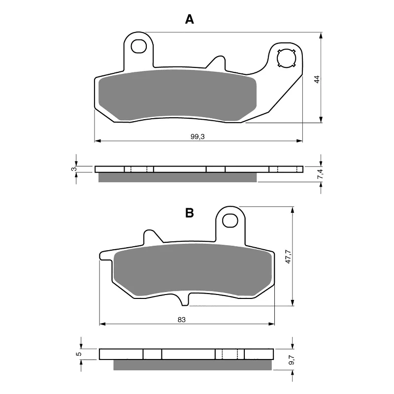 Storm-proof bike jersey-GOLDfren Brake Pads - S3 Sintered Sports (PBPH97)