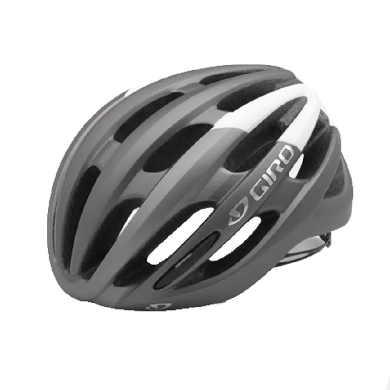 Foam chest pads-Giro Foray Road Helmet - Matt Titanium-White