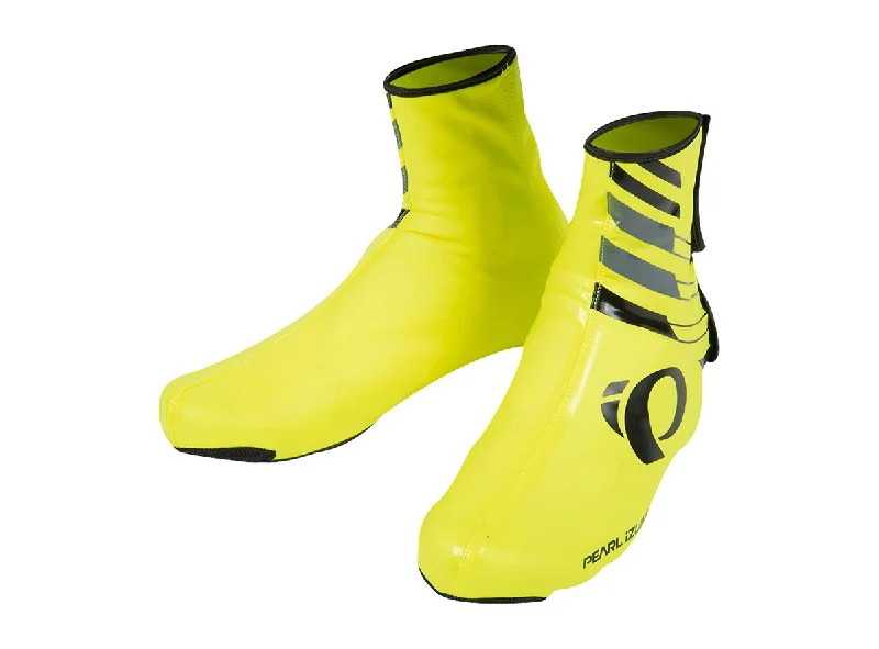 Rubber road gloves-Pearl Izumi P.R.O. Barrier WXB Shoe Cover - Screaming Yellow