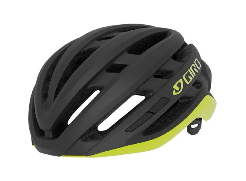 Rubber road gloves-Giro Agilis MIPS Road Helmet - Matt Black-Citron - 2020