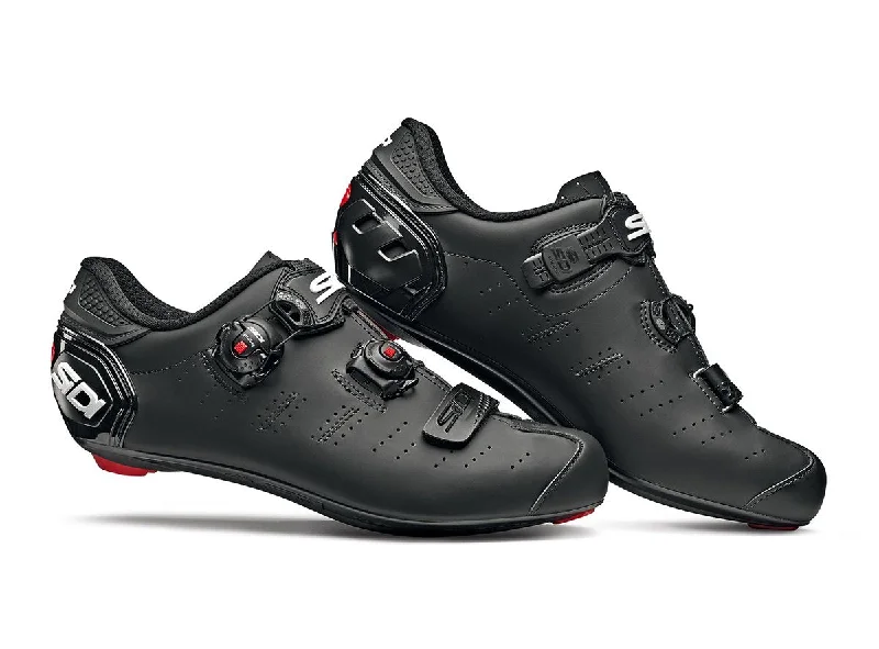 Pro-level leg straps-Sidi Ergo 5 Mega Road Shoe - Matt Black