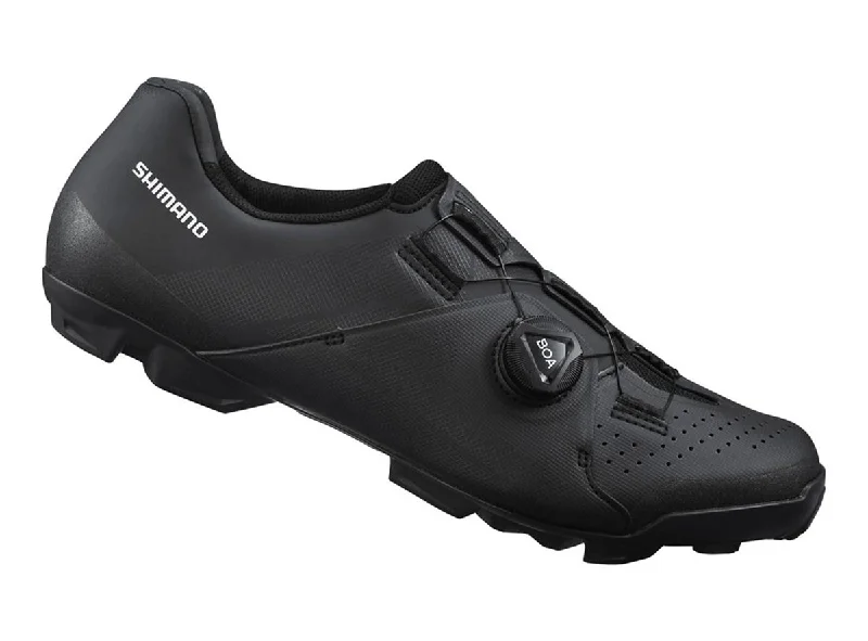 Rubber bike shoes-Shimano XC300E MTB Shoe - Wide - Black