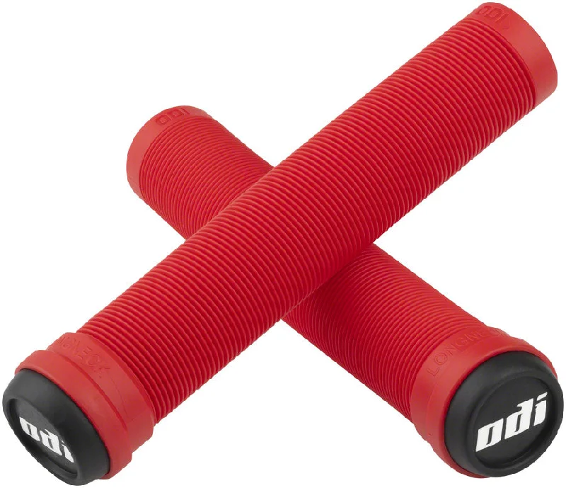 Neon leg warmers-ODI SOFT X-LONGNECK GRIPS - BRIGHT RED 160MM