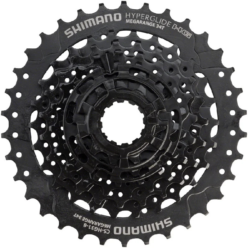 Weatherproof seat protector-Shimano Altus CS-HG31 Cassette - 8 Speed 11-34t Black Mega Range