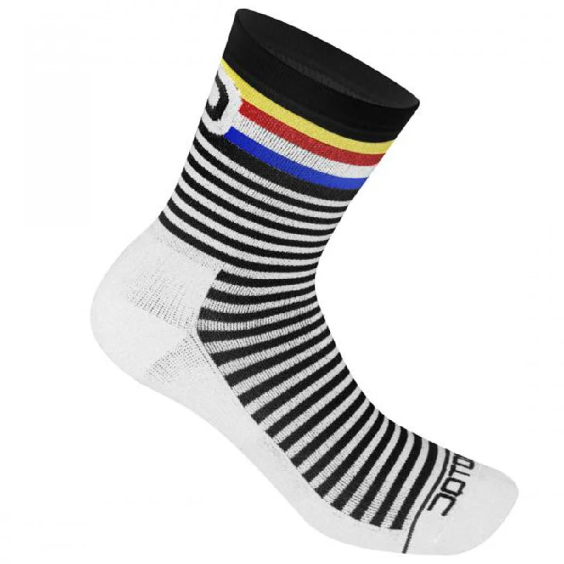 Neon leg straps-Calze Dotout Stripe - Nero bianco