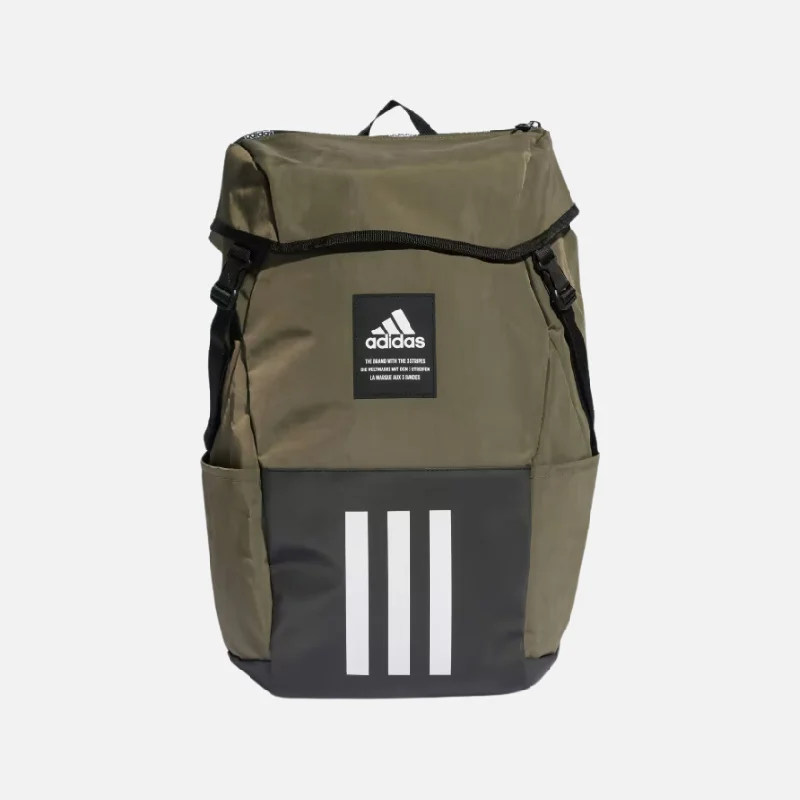 Packable bike raincoat-Adidas 4 Athlts Camper Training Backpack -Olive Strata/Black/White