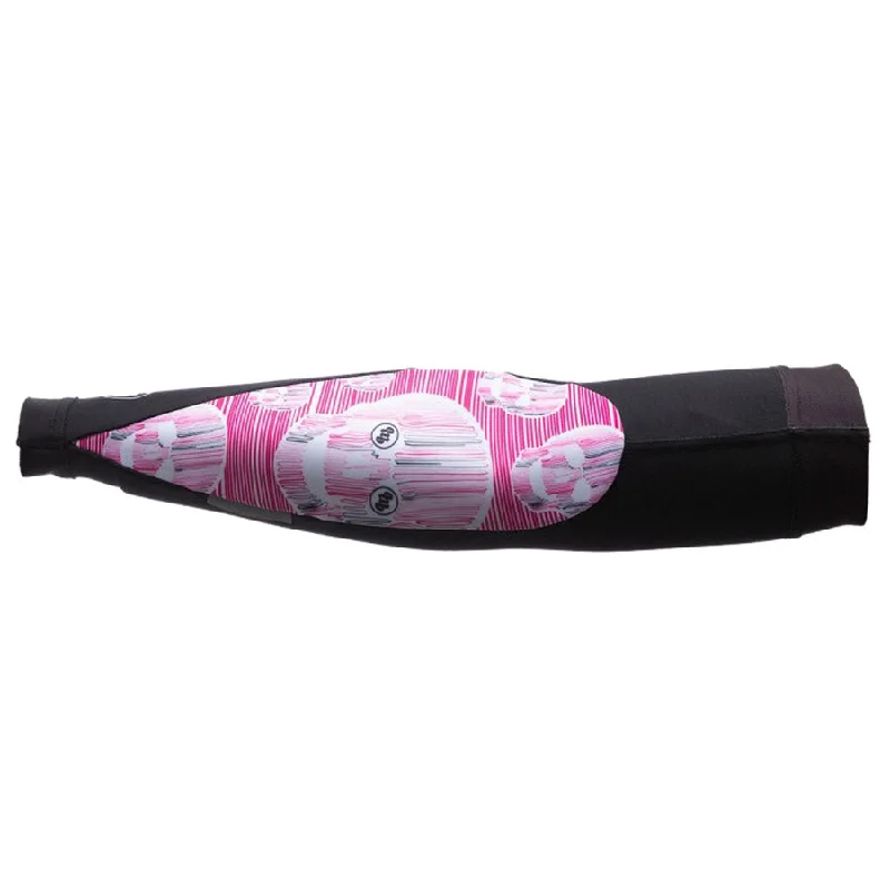 Fleece cycling leg warmers-Manicotti MBwear - Pink Skull