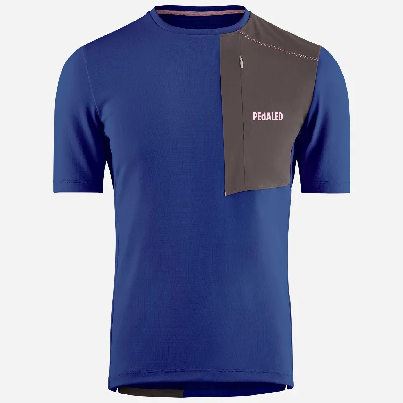 Cushioned bike vest-T-Shirt Pedaled Odyssey Merino - Blu