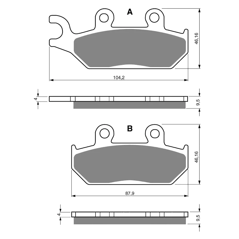 Rugged knee pads-GOLDfren Brake Pads - K5 Off-Road Racing (PBPR58)