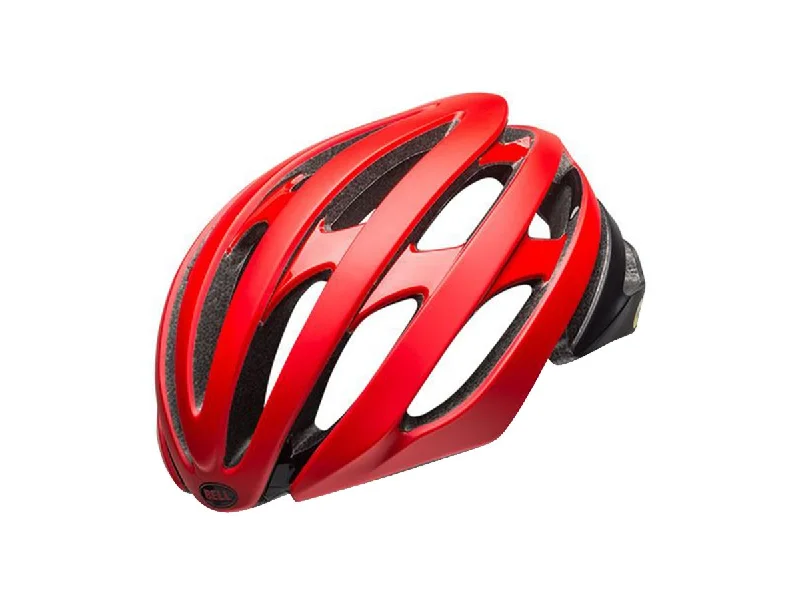 Rugged raincoat-Bell Stratus MIPS Road Helmet - Matt Gloss Red-Black - 2020