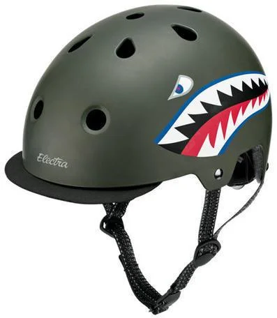 Reinforced chest guards-Electra Graphic Bike Helmet - Tigershark