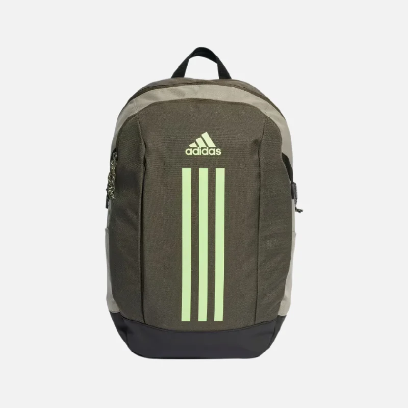 Extra-padded bike shorts-Adidas Power Training Backpack -Shadow Olive/Silver Pebble/Green Spark