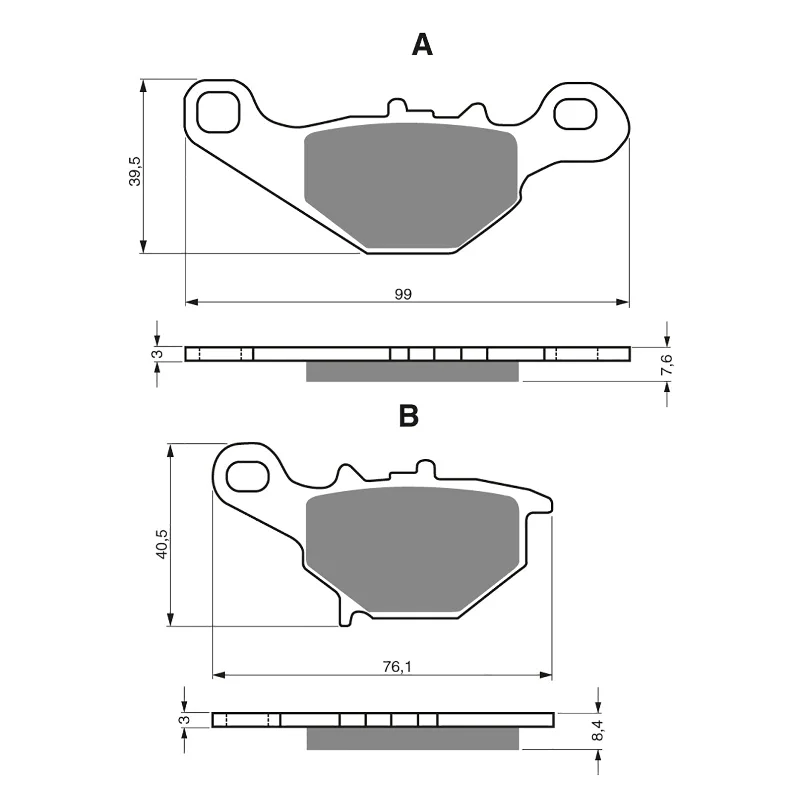 Rubber-soled bike shoes-GOLDfren Brake Pads - S3 Sintered Sports (PBPH214)