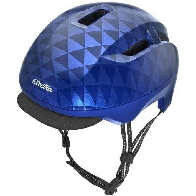 Cushioned bike saddle-Electra Go! MIPS Bike Helmet - Blue Triangles