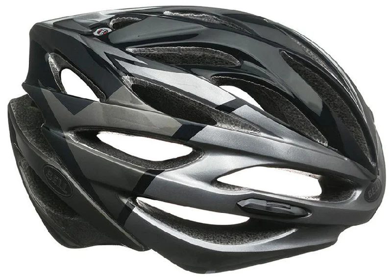 Bluetooth helmet speaker-Bell Array Road Helmet - Black-Titanium Velocity