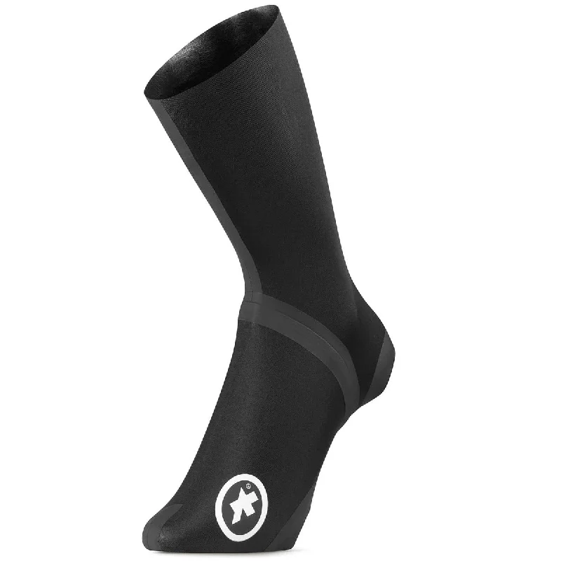 Weatherproof leg straps-Copriscarpe Assos Assosoires rain bootie - Nero