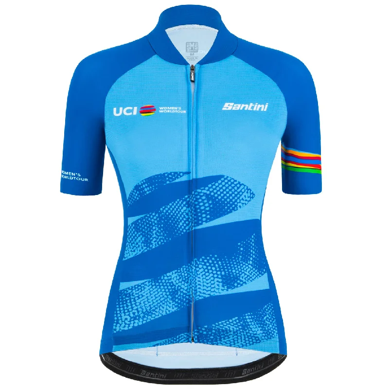 Rugged MTB gloves-Maglia donna Santini UCI Women World - Azzurro