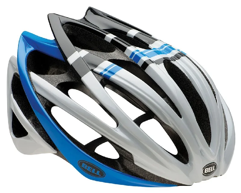 Fast-drying jacket-Bell Gage Road Helmet - White-Blue Draft