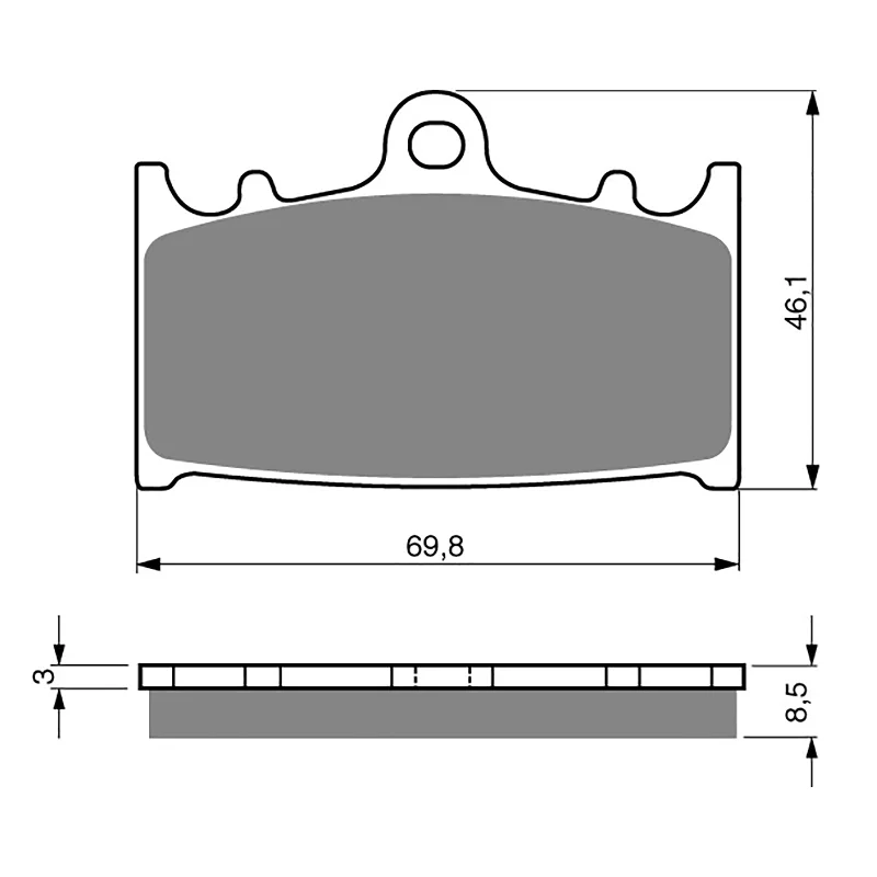 Thin elbow guards-GOLDfren Brake Pads - S3 Sintered Sports (PBPH53)